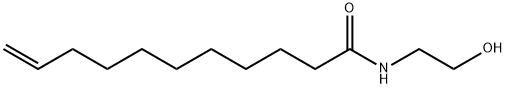 N-(2-ヒドロキシエチル)-10-ウンデセンアミド 化学構造式