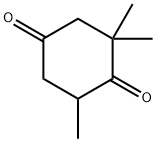 2,2,6-トリメチル-1,4-シクロヘキサンジオン 化学構造式