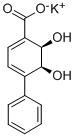 (2R,3S)-1-カルボキシ-4-フェニル-2,3-ジヒドロシクロヘキサ-4,6-ジエンカリウム 化学構造式