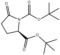(R)-N-BOC-ピログルタミン酸TERT-ブチルエステル 化学構造式