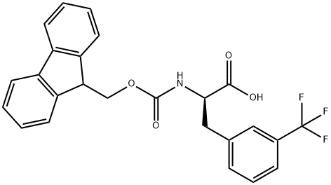 FMOC-3-(トリフルオロメチル)-D-フェニルアラニン 化学構造式