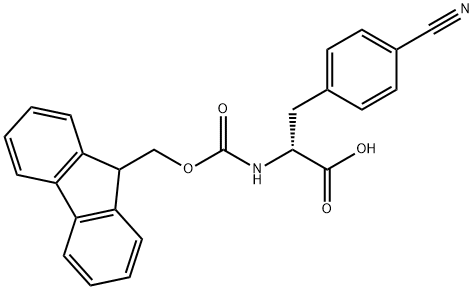 Fmoc-4-氰基-D-苯丙氨酸, 205526-34-7, 结构式