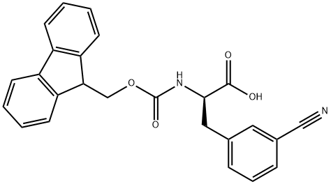 FMOC-D-3-氰基苯丙氨酸 结构式