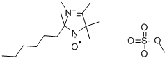 2-HEXYL-2,3,4,5,5-PENTAMETHYL-3-IMIDAZOLINIUM-1-OXYL METHYL SULFATE, FREE RADICAL Structure