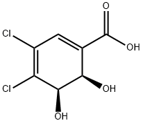 (2R,3R)-1-CARBOXY-4,5-DICHLORO-2,3-DIHYDROXYCYCLOHEXA-4,6-DIENE, 95 Struktur