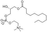1-LAUROYL-2-HYDROXY-SN-GLYCERO-3-PHOSPHOCHOLINE, 20559-18-6, 结构式
