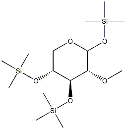 2-O-メチル-1-O,3-O,4-O-トリス(トリメチルシリル)-D-キシロピラノース 化学構造式