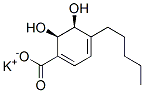 (2R,3S)-1-CARBOXY-4-PENTYL-2,3-DIHYDROXYCYCLOHEXA-4,6-DIENE POTASSIUM SALT 化学構造式
