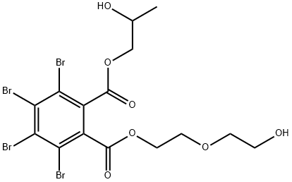 3,4,5,6-テトラブロモフタル酸1-[2-(2-ヒドロキシエトキシ)エチル]2-(2-ヒドロキシプロピル) 化学構造式