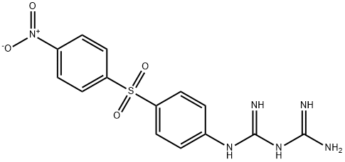 1-[4-[(4-Nitrophenyl)sulfonyl]phenyl]biguanide 结构式