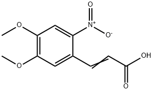 4,5-二甲氧基-2-硝基肉桂酸, 20567-38-8, 结构式