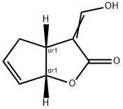 2H-Cyclopenta[b]furan-2-one, 3,3a,4,6a-tetrahydro-3-(hydroxymethylene)-, cis- (9CI) Struktur