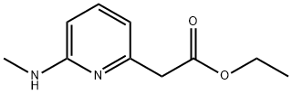 2-(6-(メチルアミノ)ピリジン-2-イル)酢酸エチル 化学構造式
