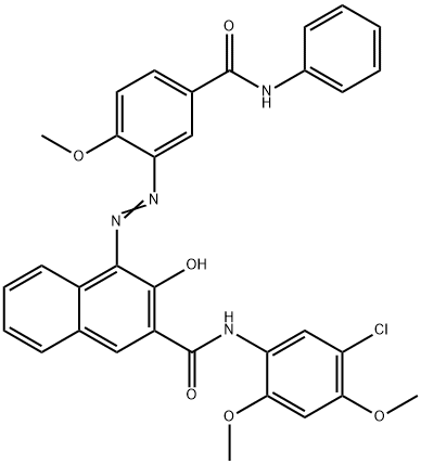 5'-chloro-3-hydroxy-2',4'-dimethoxy-4-[[2-methoxy-5-(phenylcarbamoyl)phenyl]azo]naphthalene-2-carboxanilide 结构式