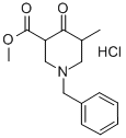 3-METHYL-5-METHOXYCARBONYL-1-BENZYL-4-PIPERIDONE HYDROCHLORIDE, 205692-65-5, 结构式