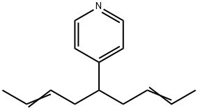 4-[1-(2-ブテニル)-3-ペンテニル]ピリジン 化学構造式