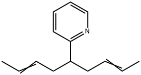 2-[1-(but-2-enyl)pent-3-enyl]pyridine  Struktur