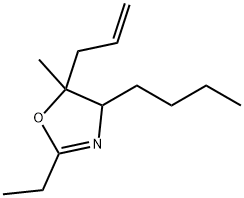 Oxazole, 4-butyl-2-ethyl-4,5-dihydro-5-methyl-5-(2-propenyl)- (9CI) Struktur