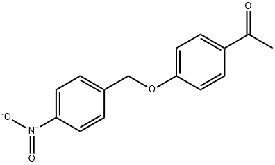 4'-(4-ニトロベンジルオキシ)アセトフェノン 化学構造式