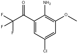 4-CHLORO-2-TRIFLUOROACETYL-6-METHOXYANILINE Struktur