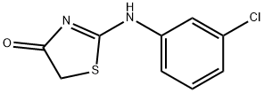 2-[(3-クロロフェニル)アミノ]チアゾール-4(5H)-オン 化学構造式