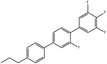 2',3,4,5-テトラフルオロ-4''-プロピル-1,1':4',1''-テルフェニル 化学構造式