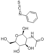 N-acetyl-beta-D-glucosamine phenylisothiocyanate Struktur