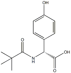 (R)-α-[(2,2-DiMethyl-1-oxopropyl)aMino]-4-hydroxybenzeneacetic Acid Structure