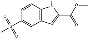 5-メチルスルホニルインドール-2-カルボン酸メチル 化学構造式
