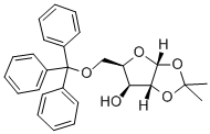 1,2-O-ISOPROPYLIDENE-5-O-TRIPHENYLMETHYL-ALPHA-D-XYLOFURANOSIDE 化学構造式