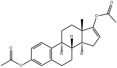 1,3,5(10),16-エストラテトラエン-3,17-ジオールジアセタート 化学構造式