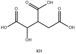 3,4-ジカルボキシ-2-ヒドロキシブタン酸カリウム 化学構造式