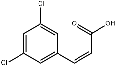 (Z)-3-(3,5-ジクロロフェニル)プロペン酸 化学構造式