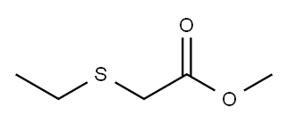 (エチルチオ)酢酸メチル 化学構造式