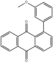 1-(3-メトキシフェニル)-9,10-アントラキノン 化学構造式