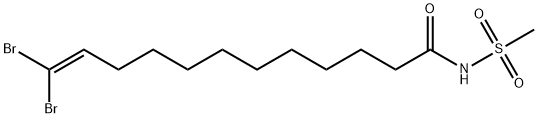 12,12-DIBROMO-N-(METHYLSULFONYL)-11-DODECENAMIDE Structure