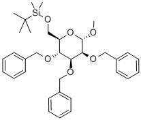 甲基 2,3,4-三-O-苄基-6-O-叔-丁基二甲基硅烷基-ALPHA-D-吡喃甘露糖苷, 206186-94-9, 结构式