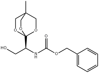 1-[N-BENZYLOXYCARBONYL-(1S)-1-AMINO-2-HYDROXYETHYL]-4-METHYL-2,6,7-TRIOXABICYCLO[2.2.2]OCTANE Structure