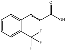 (E)-3-[2-(トリフルオロメチル)フェニル]プロペン酸 化学構造式