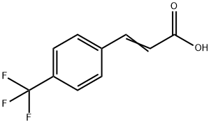 2-三氟甲基肉桂酸,2062-26-2,结构式