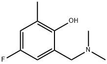 2-DIMETHYLAMINOMETHYL-4-FLUORO-6-METHYL-PHENOL 结构式