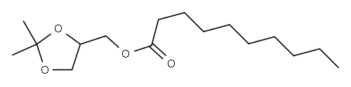 Decanoic acid (2,2-dimethyl-1,3-dioxolan-4-yl)methyl ester 结构式