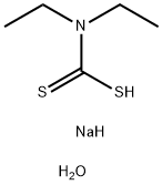 N,N-ジエチルジチオカルバミド酸ナトリウム三水和物 化学構造式