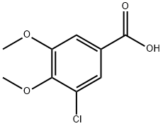 3-氯-4,5-二甲氧基苯甲酸, 20624-87-7, 结构式