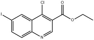 4-CHLORO-6-IODO-QUINOLINE-3-CARBOXYLIC ACID ETHYL ESTER Structure