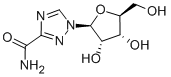 1-[(2S,3S,4S,5S)-3,4-dihydroxy-5-(hydroxymethyl)oxolan-2-yl]-1,2,4-triazole-3-carboxamide Struktur