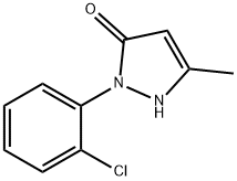 1-(3-氯苯基)-3-甲基-5-吡唑啉酮,20629-90-7,结构式