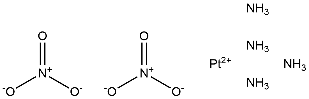 Tetraammineplatinum dinitrate Struktur