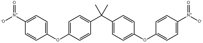 2,2-ビス[p-(p-ニトロフェノキシ)フェニル]プロパン 化学構造式