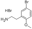 2-(5-溴-2-甲氧基苯基)乙胺氢溴化物, 206559-44-6, 结构式